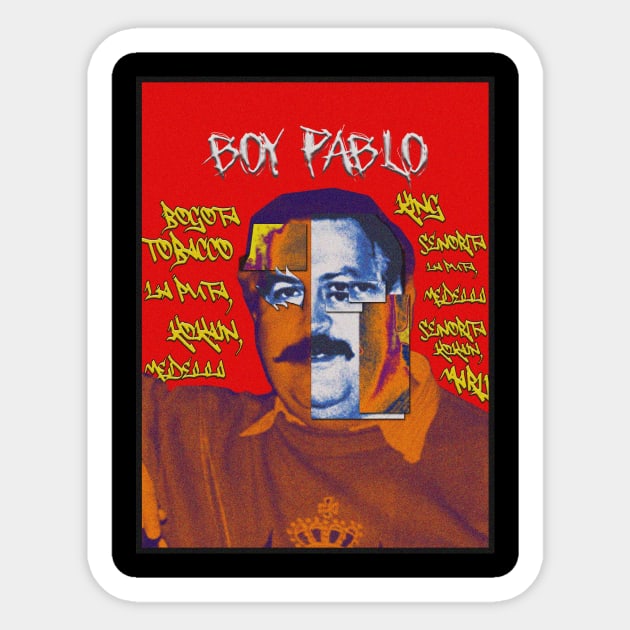 Boy Pablo Escobar Sticker by Ryutomo